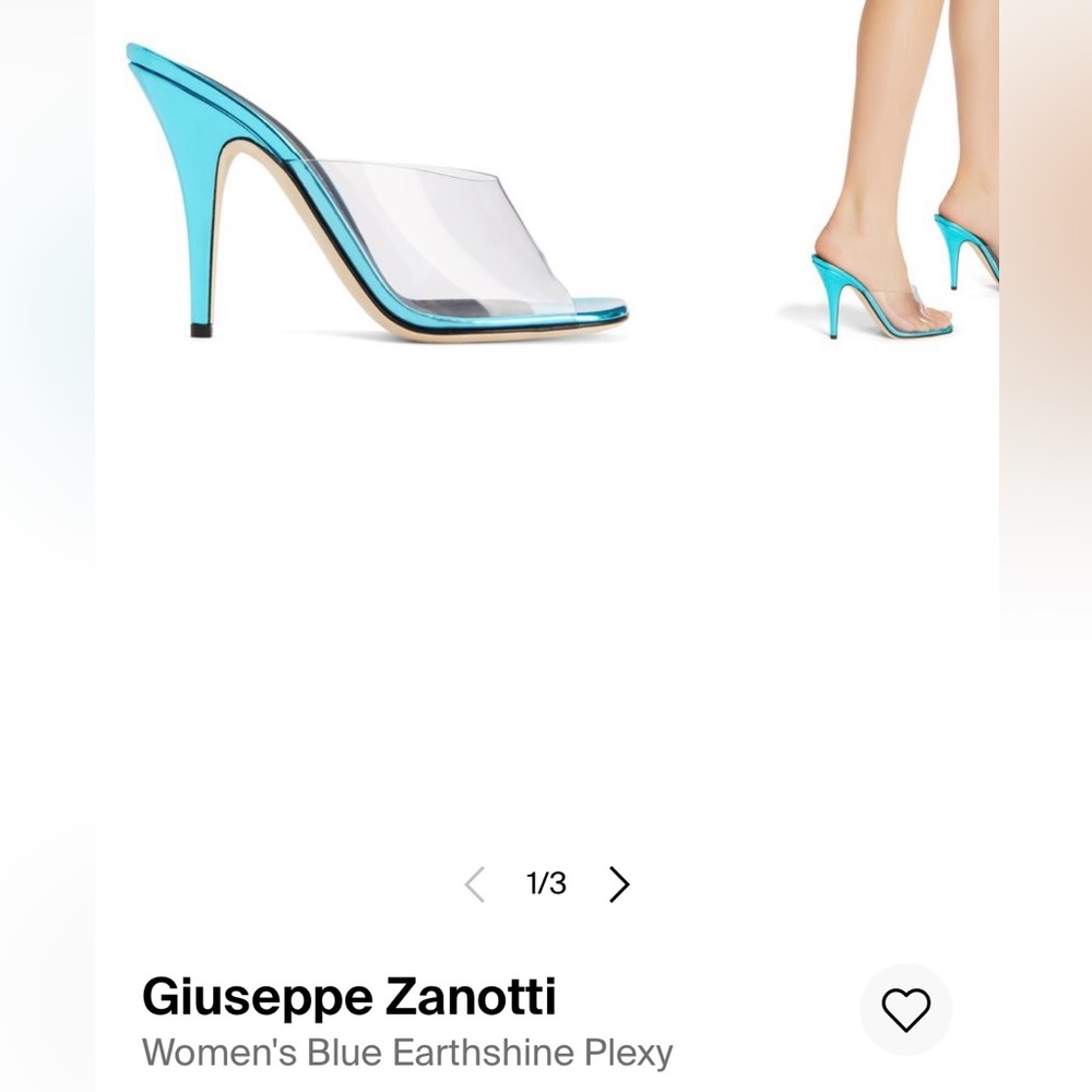 Giuseppe Zanotti Blue earthshine plexi- detail sandals